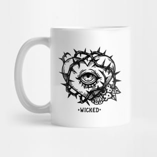 Wicked Heart Black and White Mug